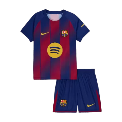 Kids Barcelona Home Soccer Jersey Kit (Jersey+Shorts) 2025/26 - Pro Jersey Shop