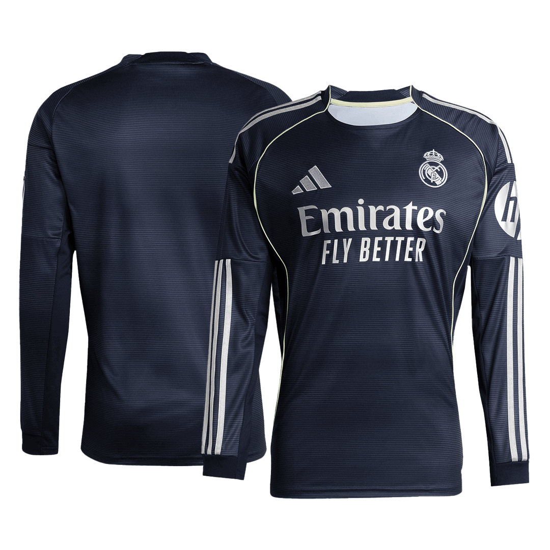 Real Madrid Away Soccer Long Sleeves Fan Jersey 2025/26 - Pro Jersey Shop