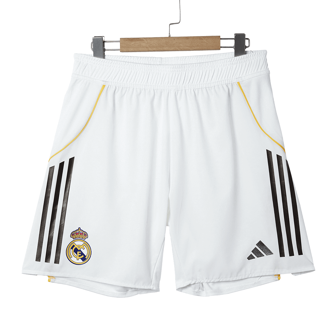 Authentic Real Madrid Home Soccer Shorts 25/26 White - Pro Jersey Shop