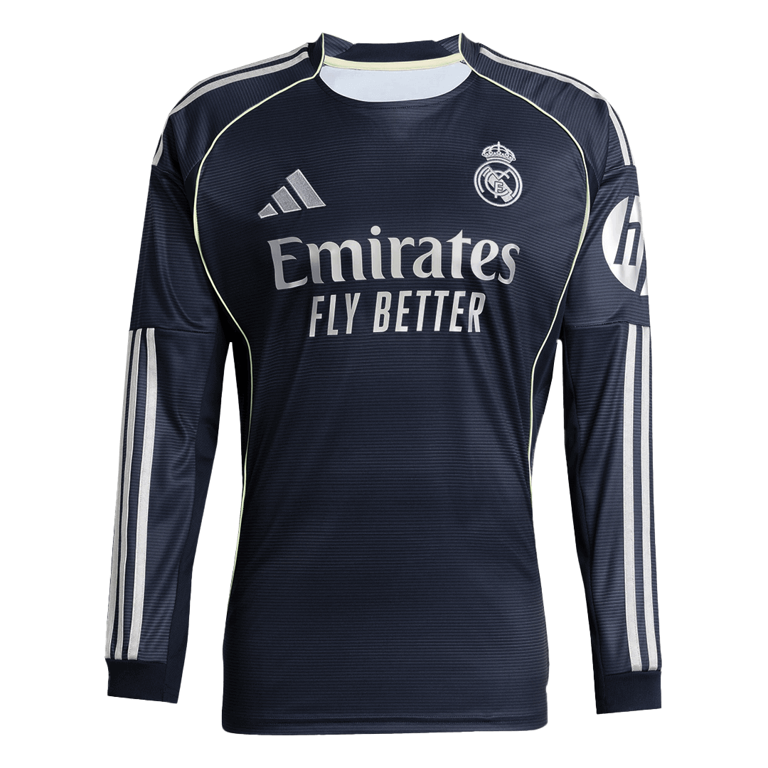 Real Madrid Away Soccer Long Sleeves Fan Jersey 2025/26 - Pro Jersey Shop