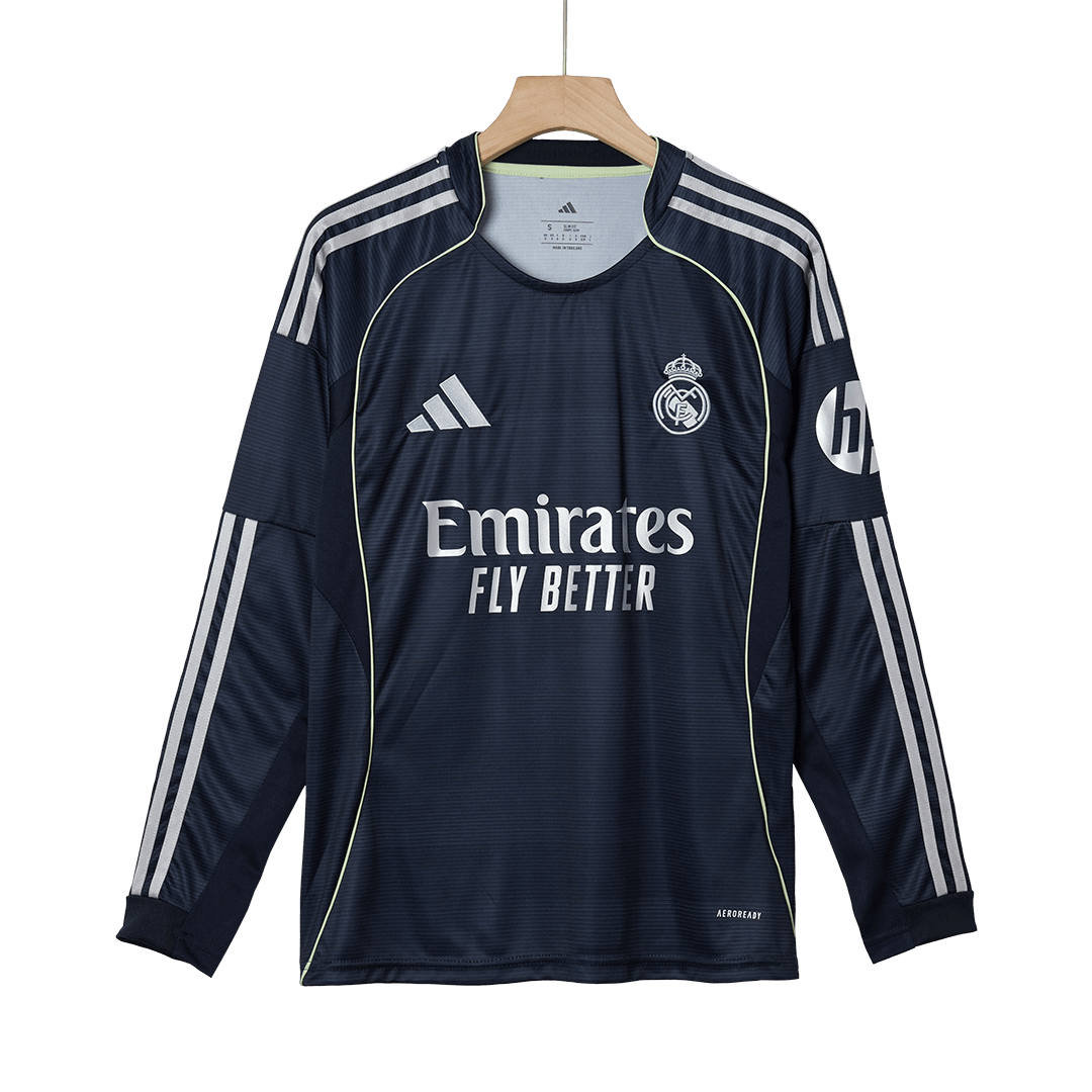 Real Madrid Away Soccer Long Sleeves Fan Jersey 2025/26 - Pro Jersey Shop