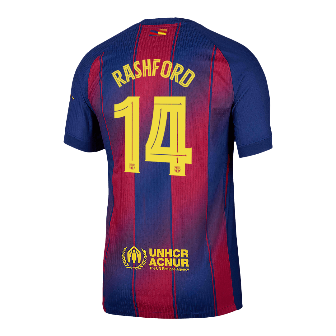 Barcelona RASHFORD #14 Home Soccer Match Jersey 2025/26 UCL - Pro Jersey Shop