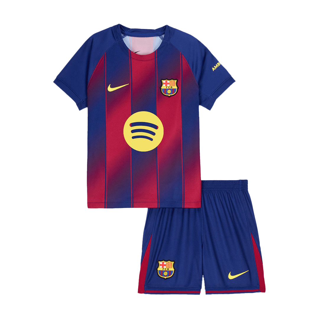 Kids Barcelona Home Soccer Jersey Kit 2025/26 - Pro Jersey Shop