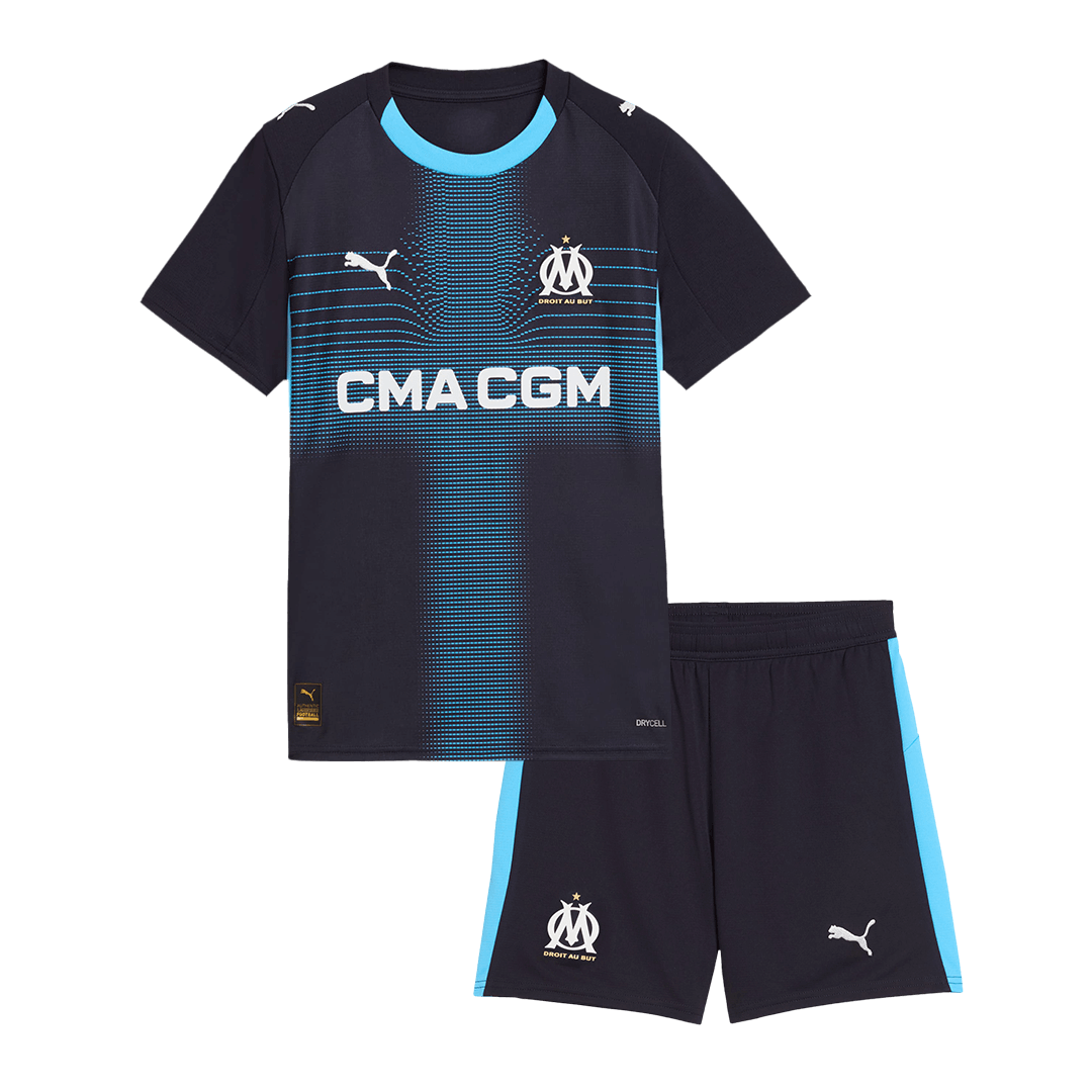 Kids Marseille Away Soccer Jersey Kit 2025/26 - Pro Jersey Shop