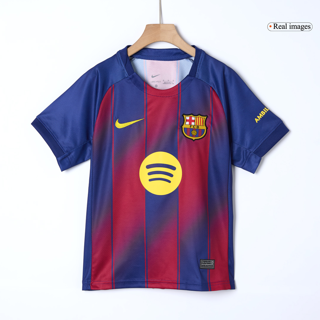 Kids Barcelona Home Soccer Jersey Kit 2025/26 - Pro Jersey Shop