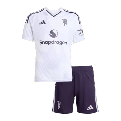 Kids Manchester United Away Soccer Jersey Kit (Jersey+Shorts) 2025/26 - Pro Jersey Shop