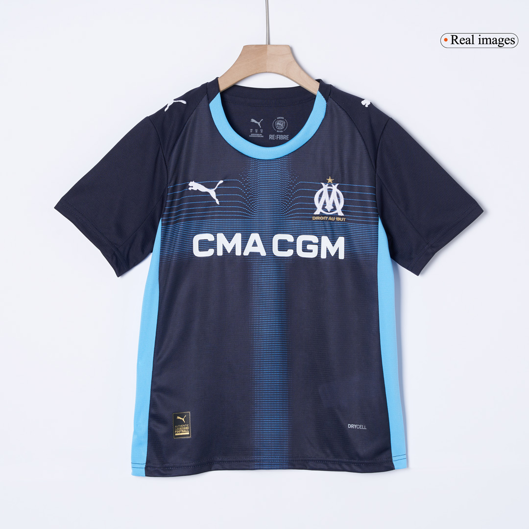 Kids Marseille Away Soccer Jersey Kit 2025/26 - Pro Jersey Shop