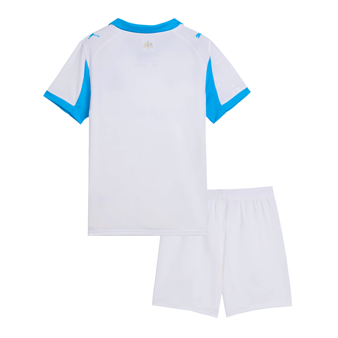 Kids Marseille Home Soccer Jersey Kit 2025/26 - Pro Jersey Shop