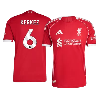 Liverpool KERKEZ #6 Home Soccer Jersey Authentic 2025/26 - Pro Jersey Shop