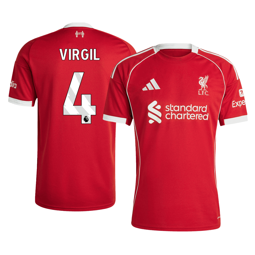 Liverpool VIRGIL #4 Home Soccer Jersey Replica 2025/26 - Pro Jersey Shop