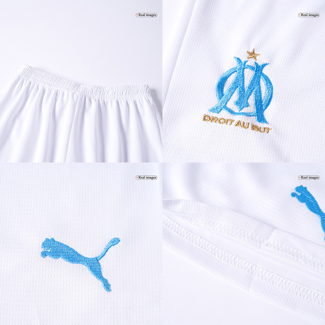 Kids Marseille Home Soccer Jersey Kit 2025/26 - Pro Jersey Shop