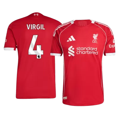 Liverpool VIRGIL #4 Home Soccer Jersey Authentic 2025/26 - Pro Jersey Shop