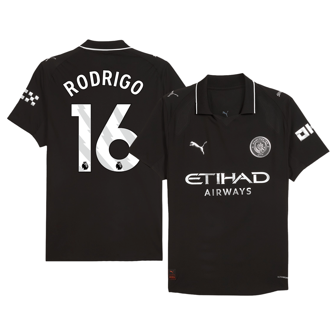 Manchester City RODRIGO #16 Away Soccer Match Jersey 2025/26 - Pro Jersey Shop