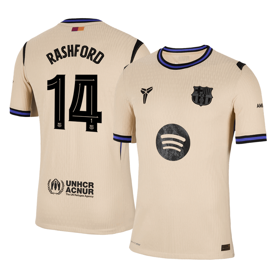 Barcelona RASHFORD #14 Away Soccer Match Jersey 2025/26 UCL - Pro Jersey Shop