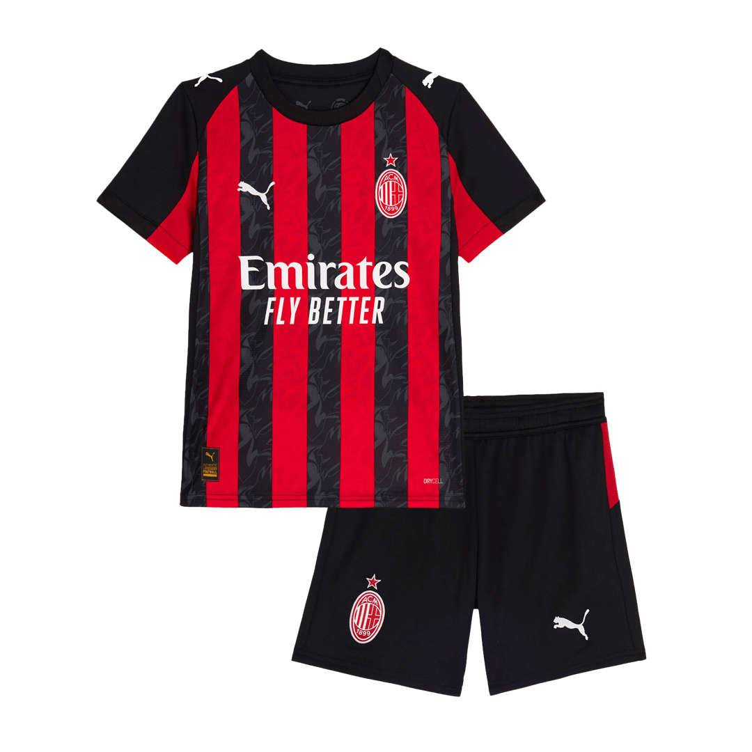 Kids AC Milan Home Soccer Jersey Kit 2025/26 - Pro Jersey Shop
