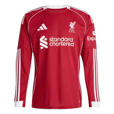 Liverpool Home Soccer Long Sleeves Jersey Replica 2025/26 - Pro Jersey Shop