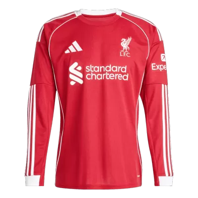Liverpool Home Soccer Long Sleeves Jersey Replica 2025/26 - Pro Jersey Shop