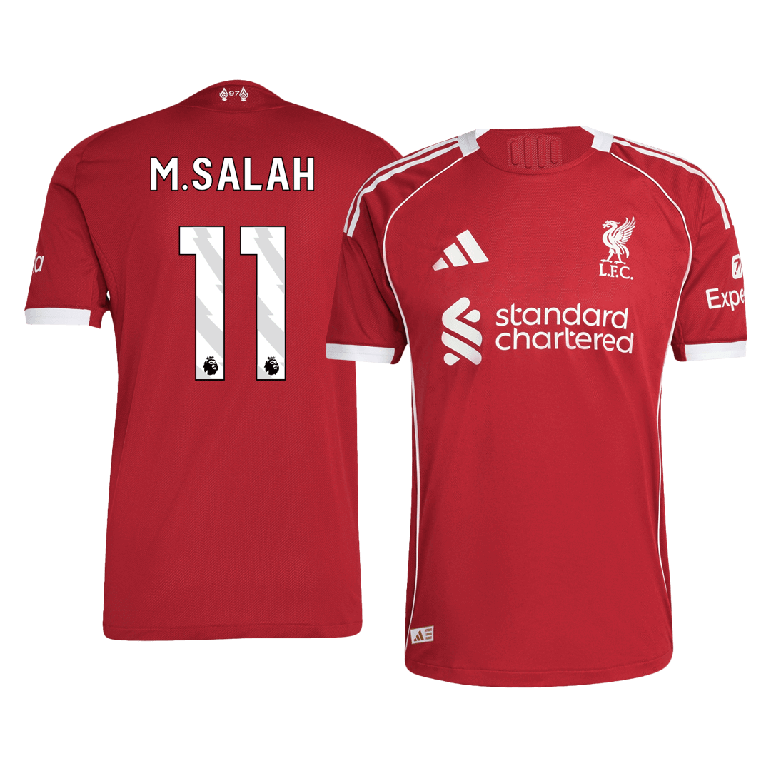 Liverpool M.SALAH #11 Home Soccer Jersey Authentic 2025/26 - Pro Jersey Shop