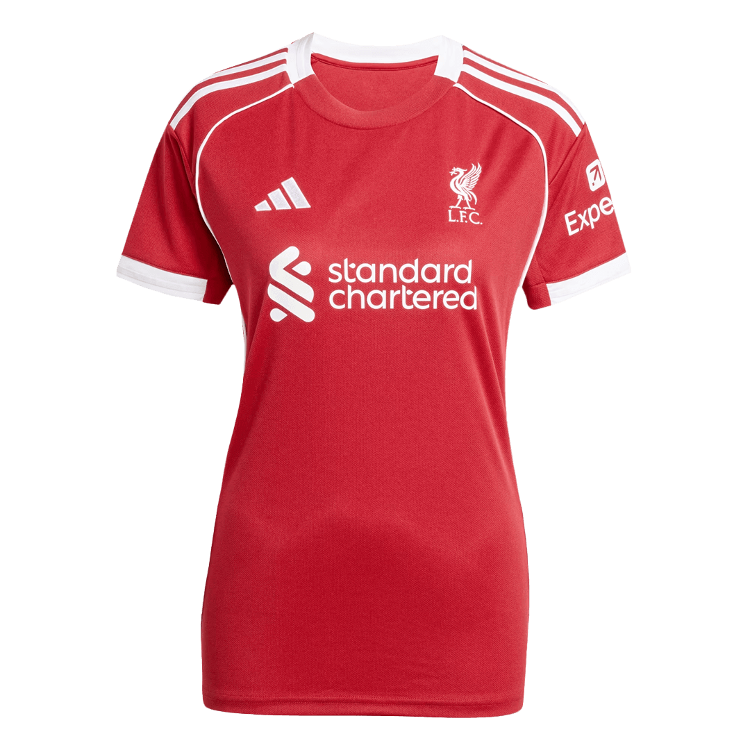 Women Liverpool Home Soccer Jersey 2025/26 - Pro Jersey Shop