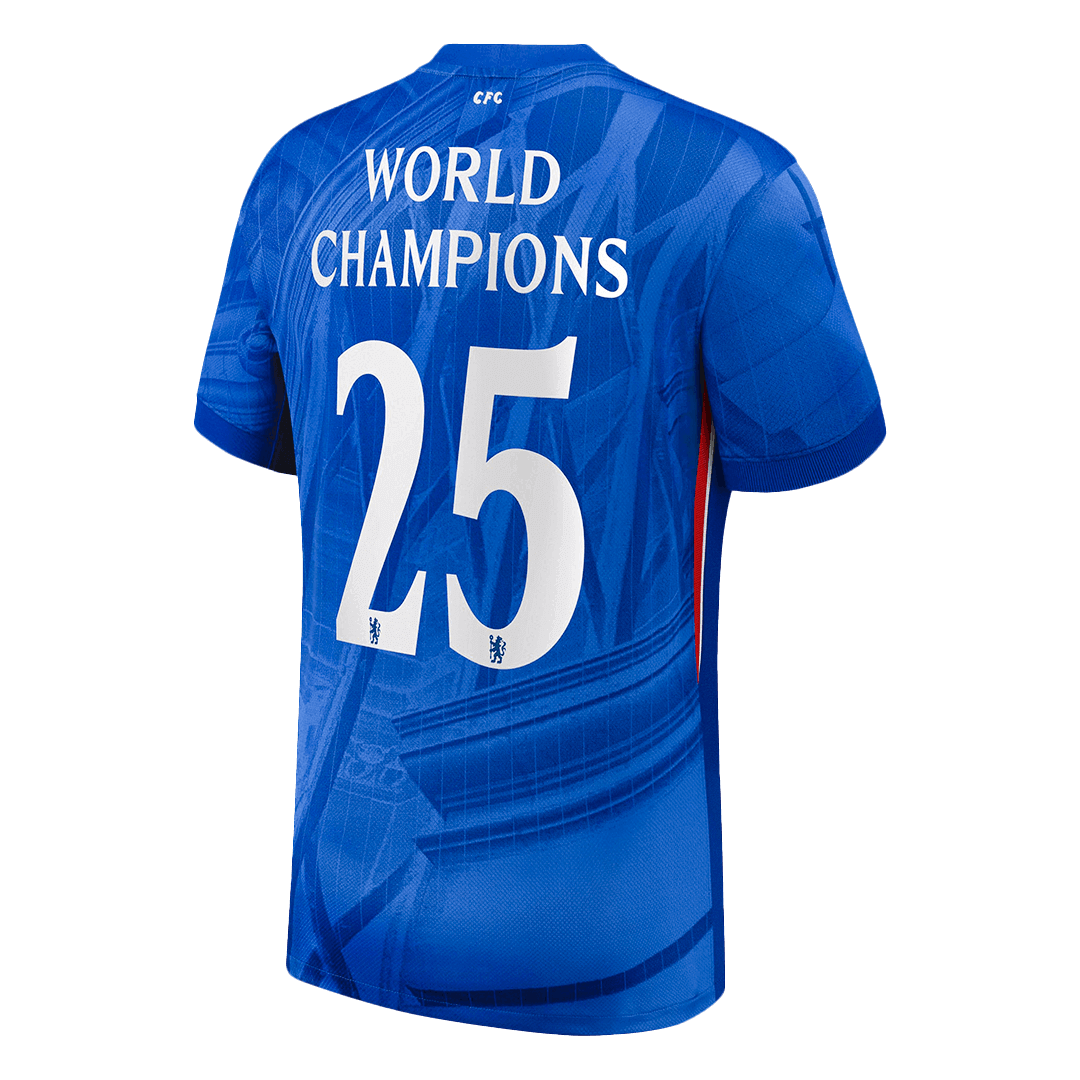 Chelsea WORLD CHAMPIONS #25 Home Soccer Fan Jersey 2025/26 - Pro Jersey Shop