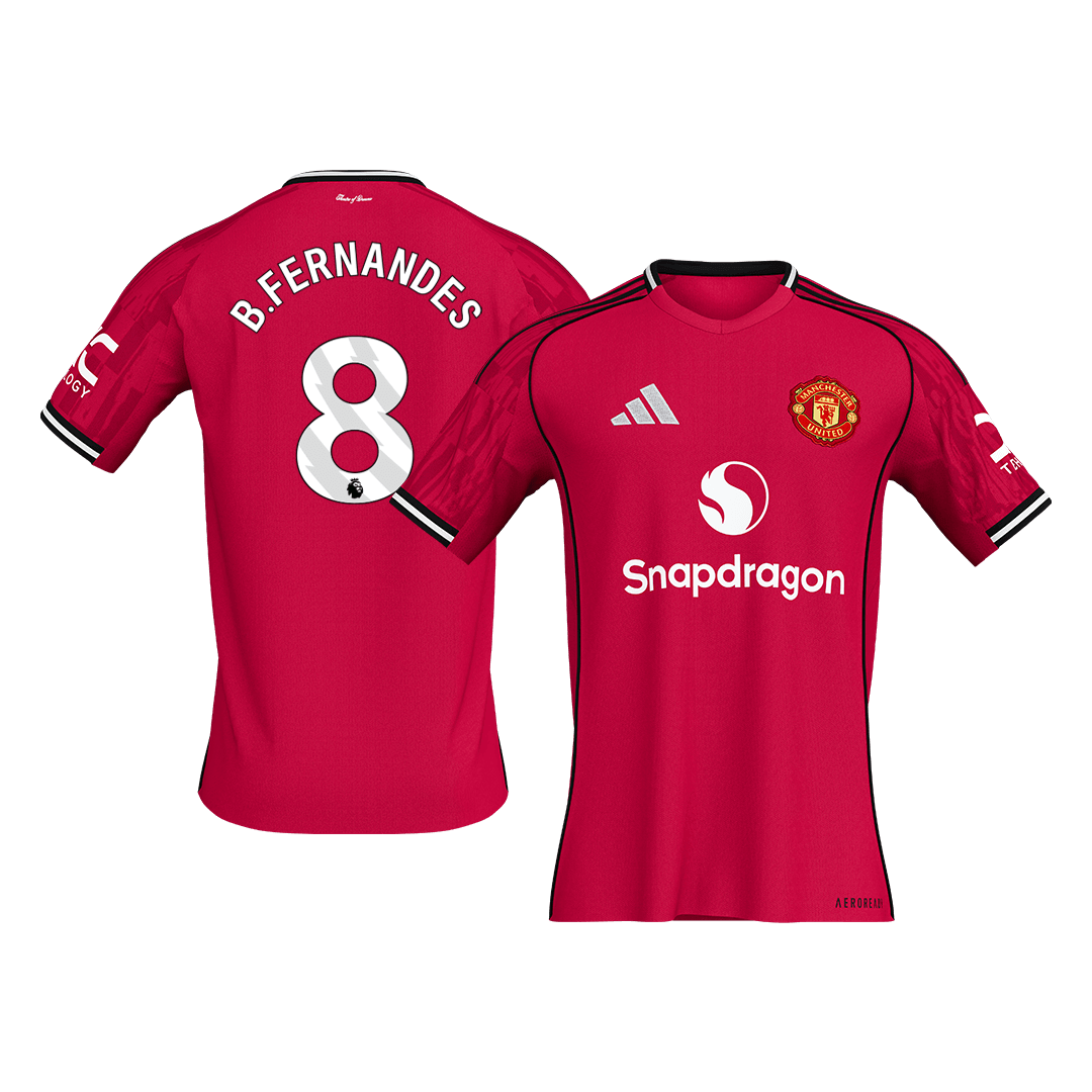 Manchester United B.FERNANDES #8 Home Soccer Fan Jersey 2025/26 - Pro Jersey Shop