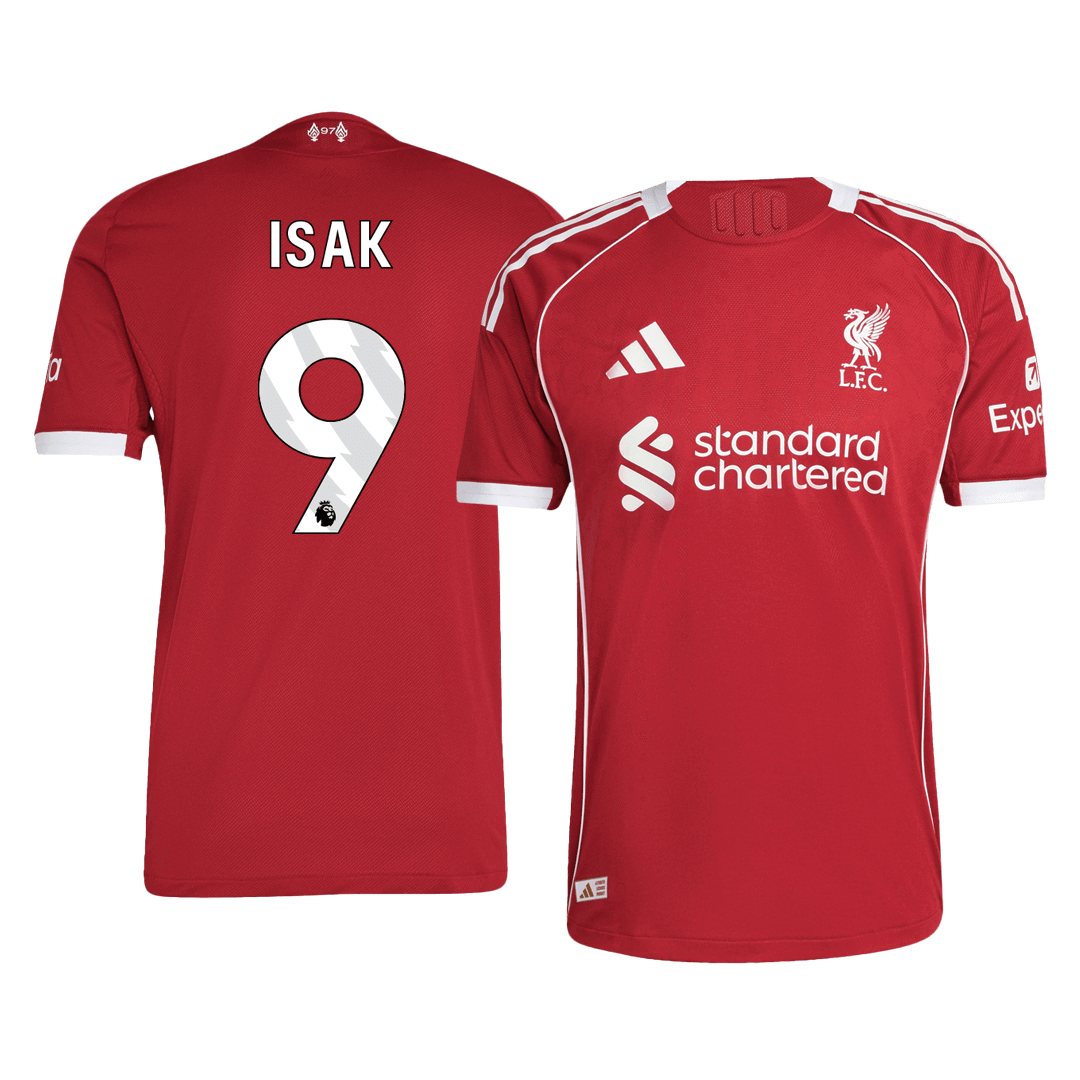 Liverpool ISAK #9 Home Soccer Jersey Authentic 2025/26 - Pro Jersey Shop