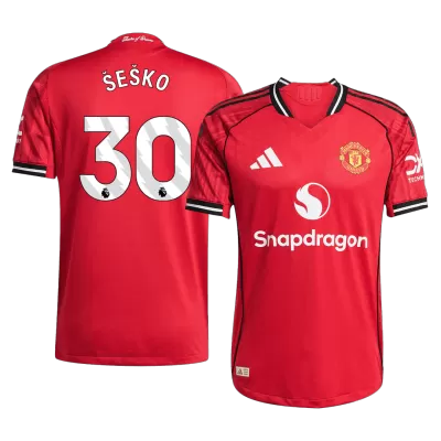 Manchester United ŠEŠKO #30 Home Soccer Jersey Authentic 2025/26 - Pro Jersey Shop