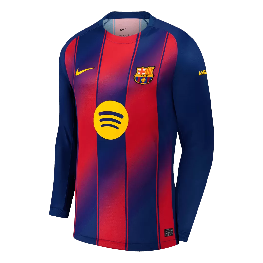 Barcelona Home Soccer Long Sleeves Jersey Replica 2025/26 - Pro Jersey Shop