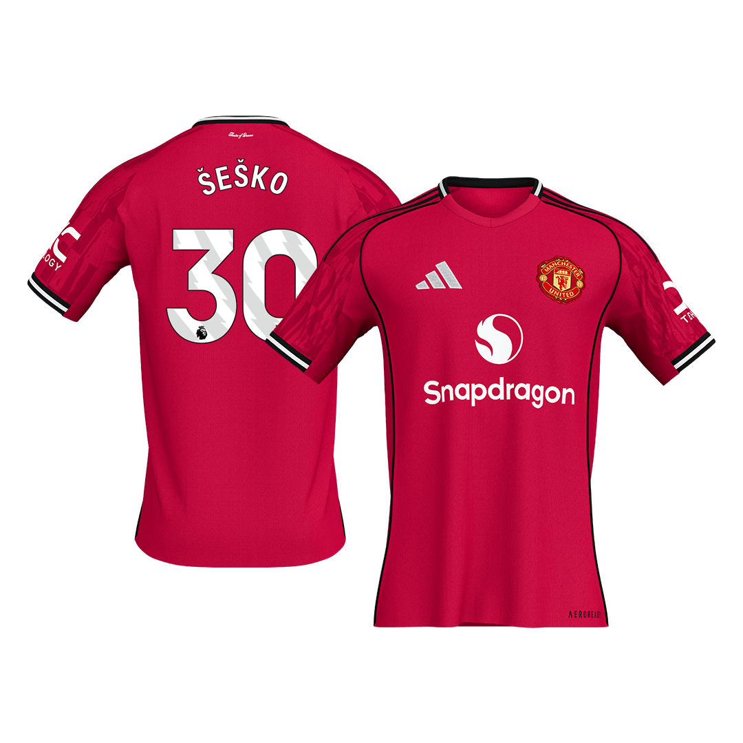 Manchester United ŠEŠKO #30 Home Soccer Fan Jersey 2025/26 - Pro Jersey Shop