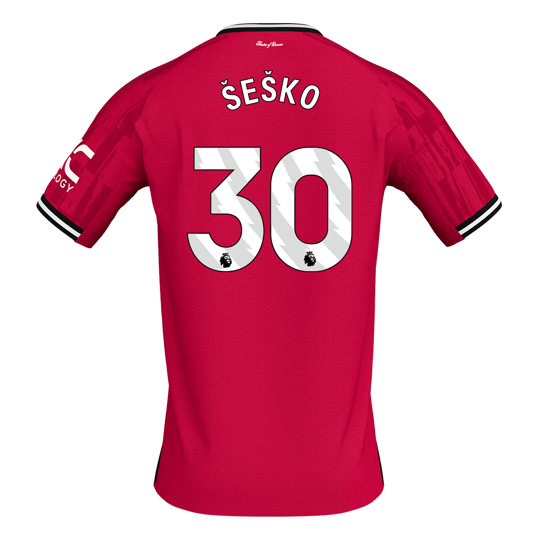 Manchester United ŠEŠKO #30 Home Soccer Fan Jersey 2025/26 - Pro Jersey Shop