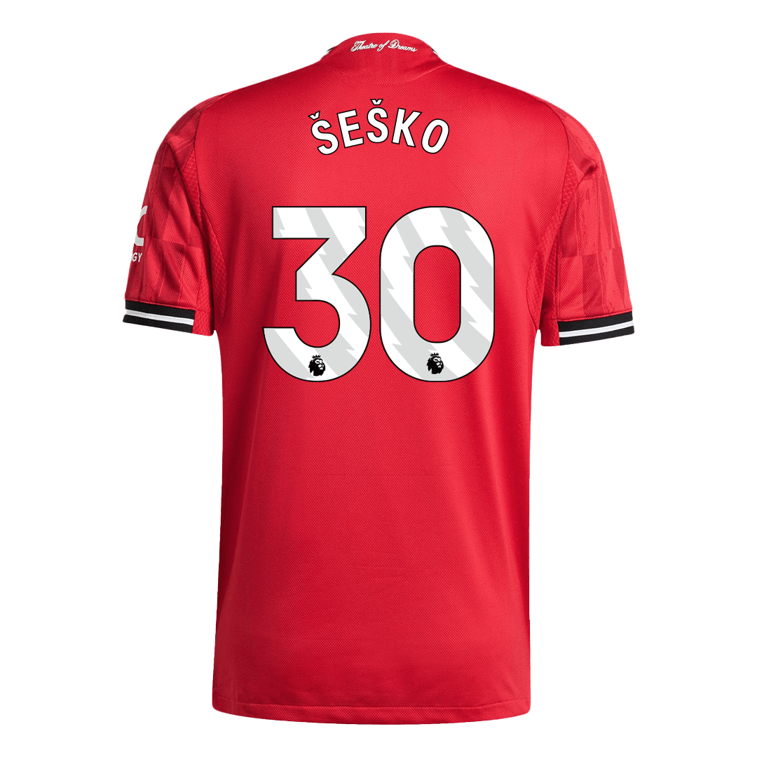 Manchester United ŠEŠKO #30 Home Soccer Match Jersey 2025/26 - Pro Jersey Shop