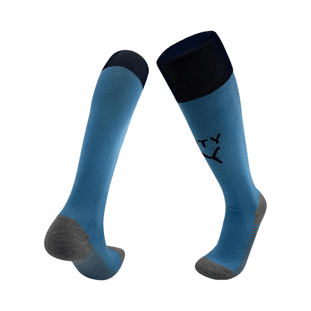 Kids Manchester City Home Soccer Socks 2025/26 - Pro Jersey Shop
