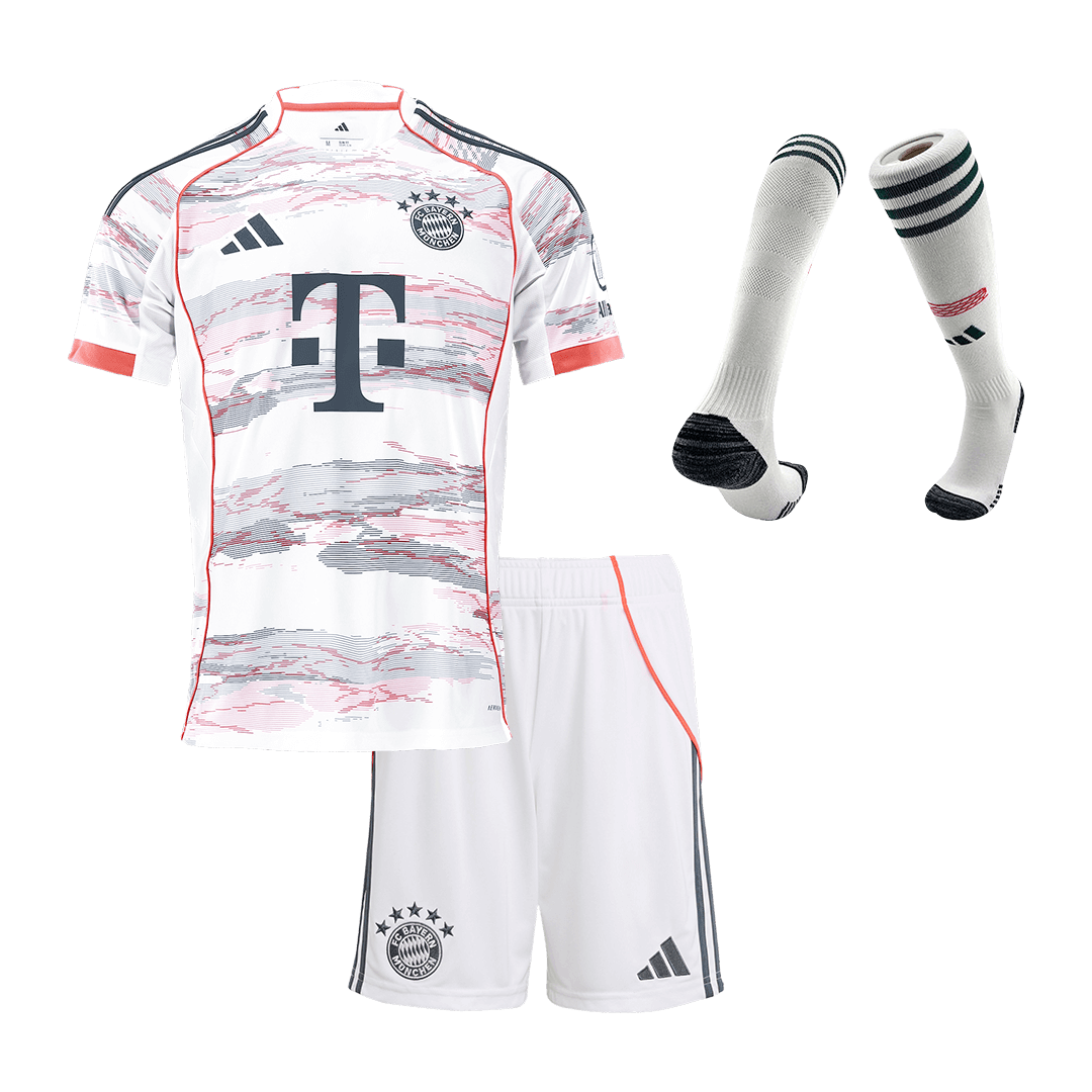 Kids Bayern Munich Away Soccer Jersey Full Kit 2025/26 - Pro Jersey Shop