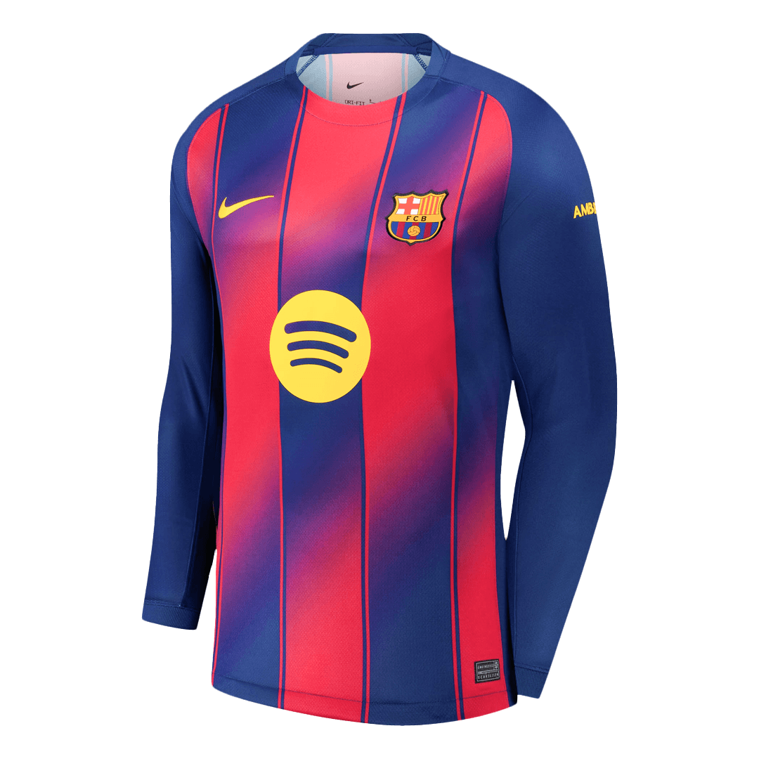 Barcelona Home Soccer Long Sleeves Jersey Replica 2025/26 - Pro Jersey Shop