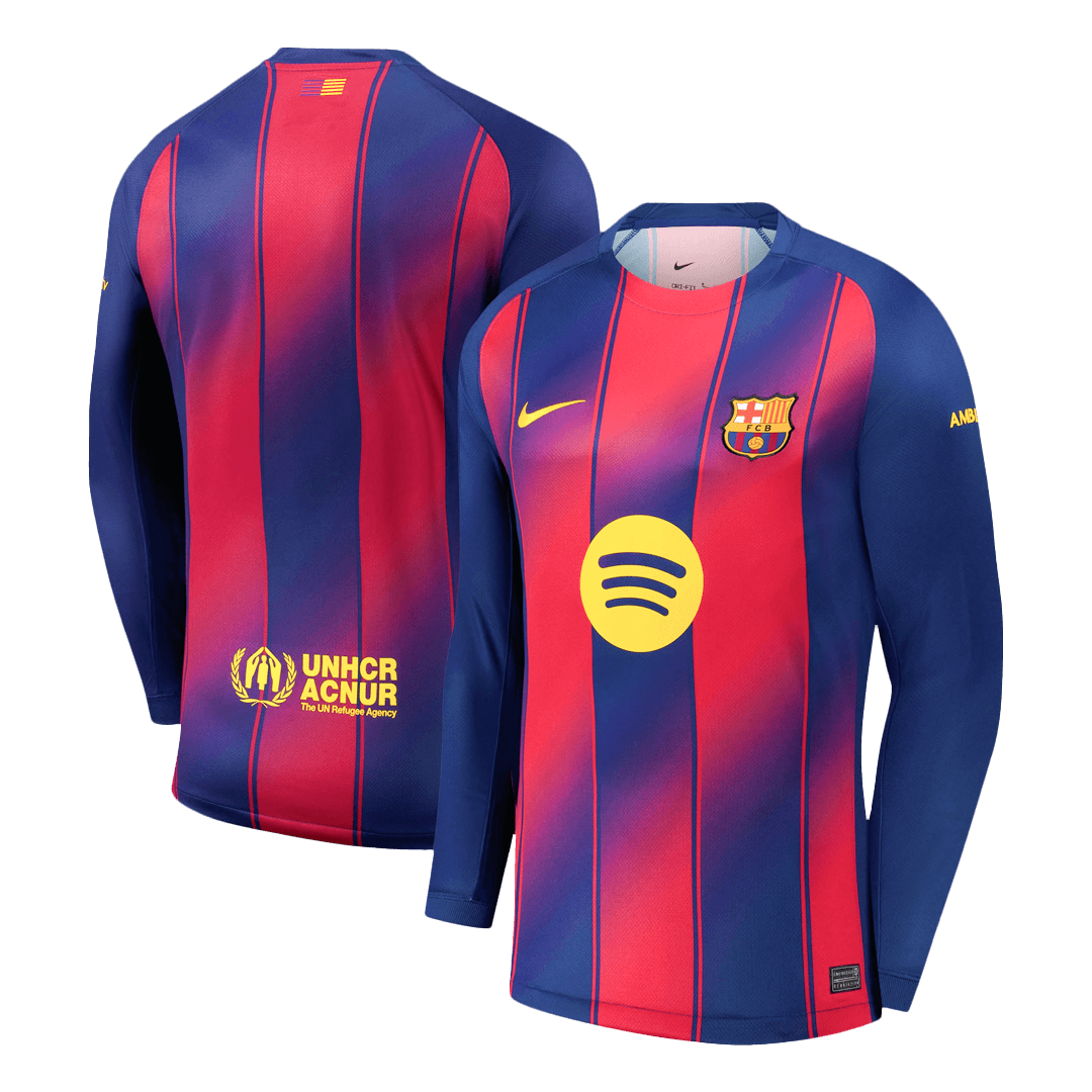 Barcelona Home Soccer Long Sleeves Jersey Replica 2025/26 - Pro Jersey Shop