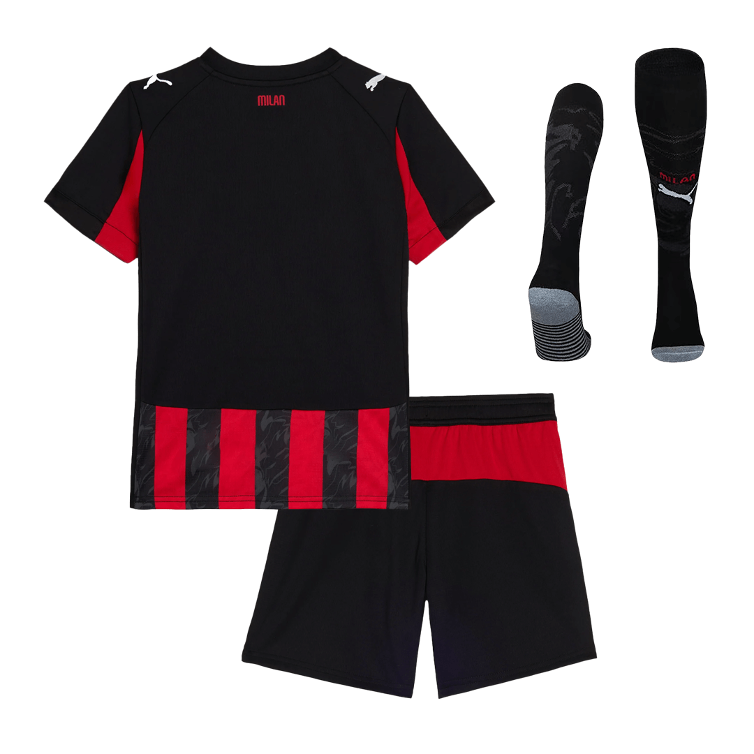 Kids AC Milan Home Soccer Jersey Full Kit 2025/26 - Pro Jersey Shop
