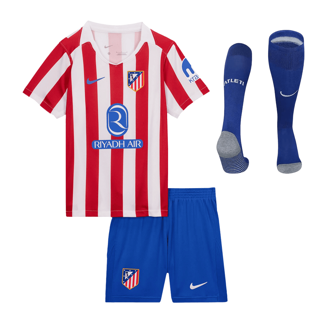 Kids Atletico Madrid Home Soccer Jersey Full Kit 2025/26 - Pro Jersey Shop