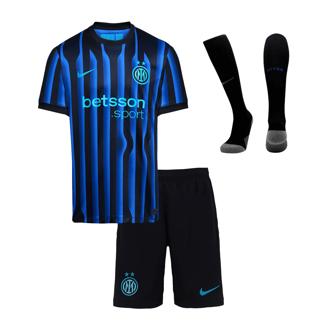 Kids Inter Milan Home Soccer Jersey Full Kit 2025/26 - Pro Jersey Shop
