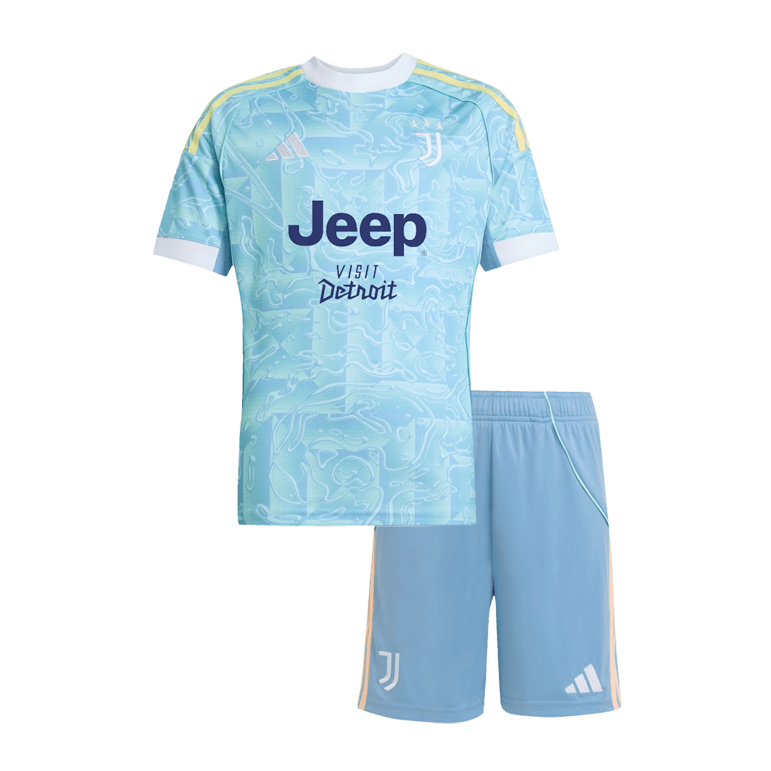 Kids Juventus Away Soccer Jersey Kit 2025/26 - Pro Jersey Shop