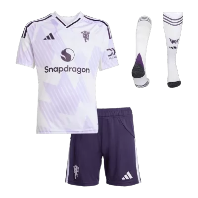 Kids Manchester United Away Soccer Jersey Full Kit 2025/26 - Pro Jersey Shop