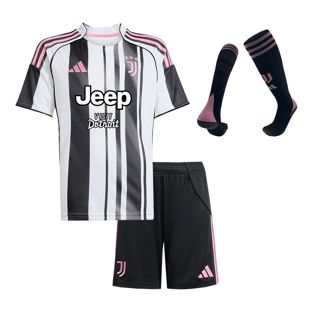 Kids Juventus Home Soccer Jersey Full Kit 2025/26 - Pro Jersey Shop