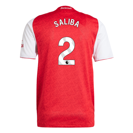 Arsenal SALIBA #2 Home Soccer Match Jersey 2025/26 - Pro Jersey Shop