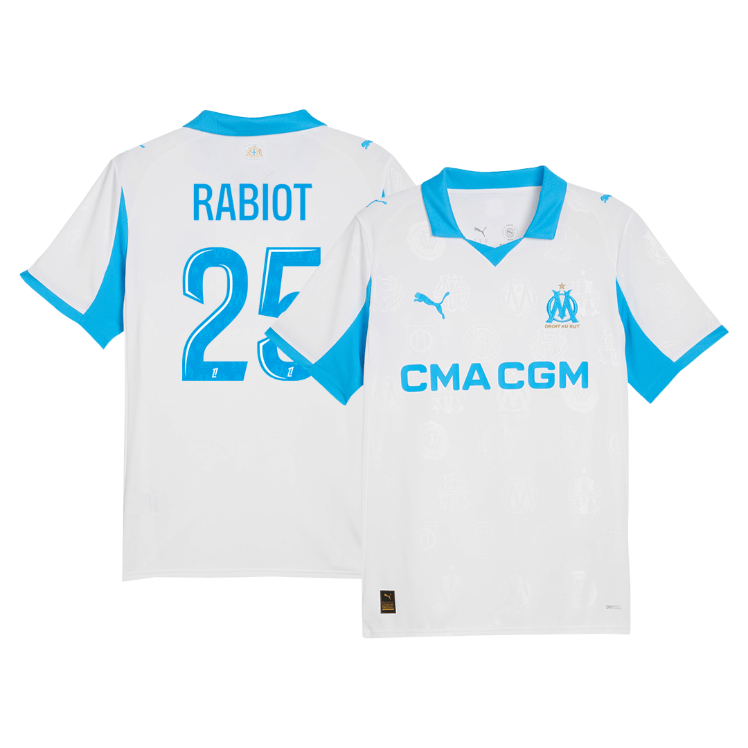 Marseille RABIOT #25 Home Soccer Jersey Replica 2025/26 - Pro Jersey Shop