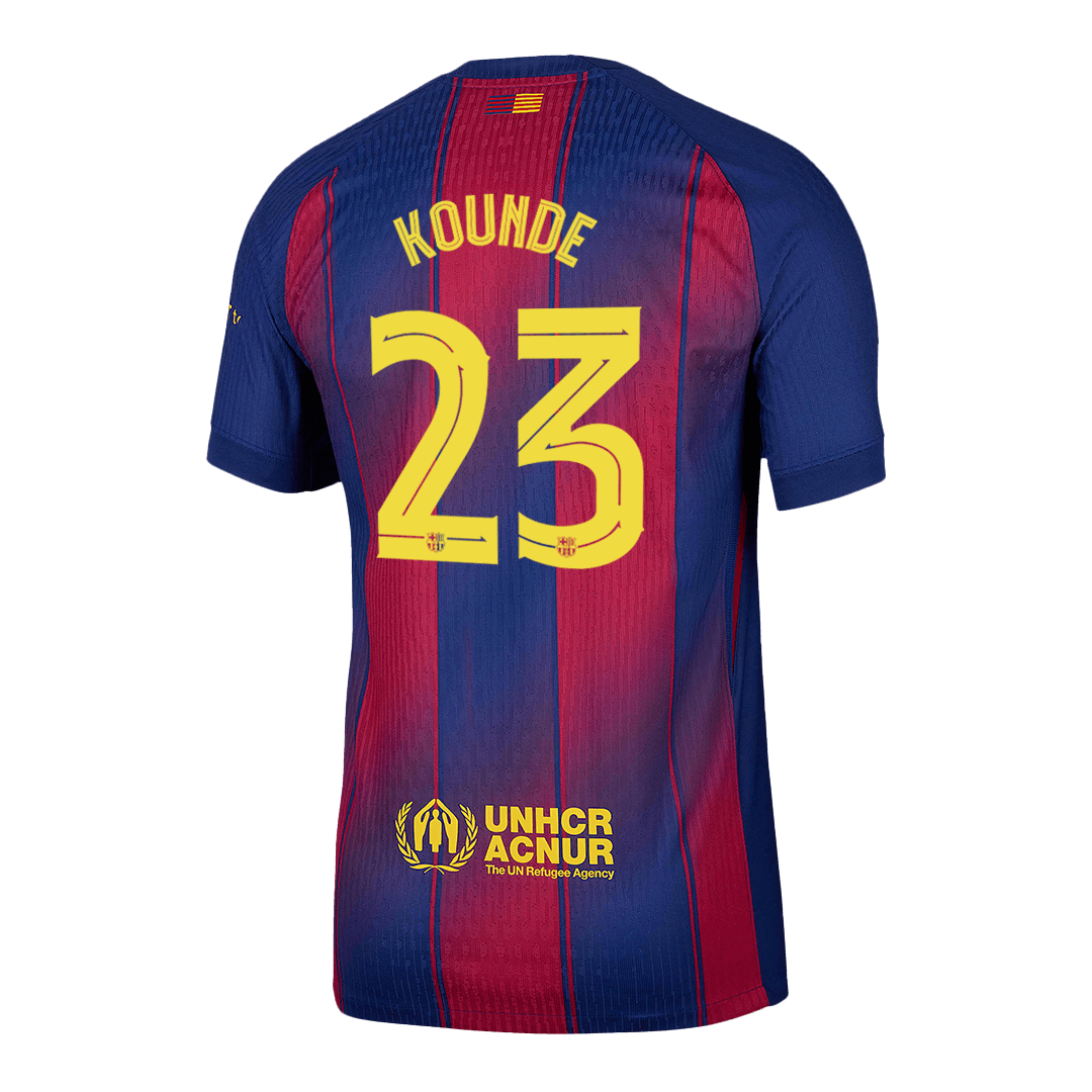 Barcelona KOUNDE #23 Home Soccer Match Jersey 2025/26 UCL - Pro Jersey Shop