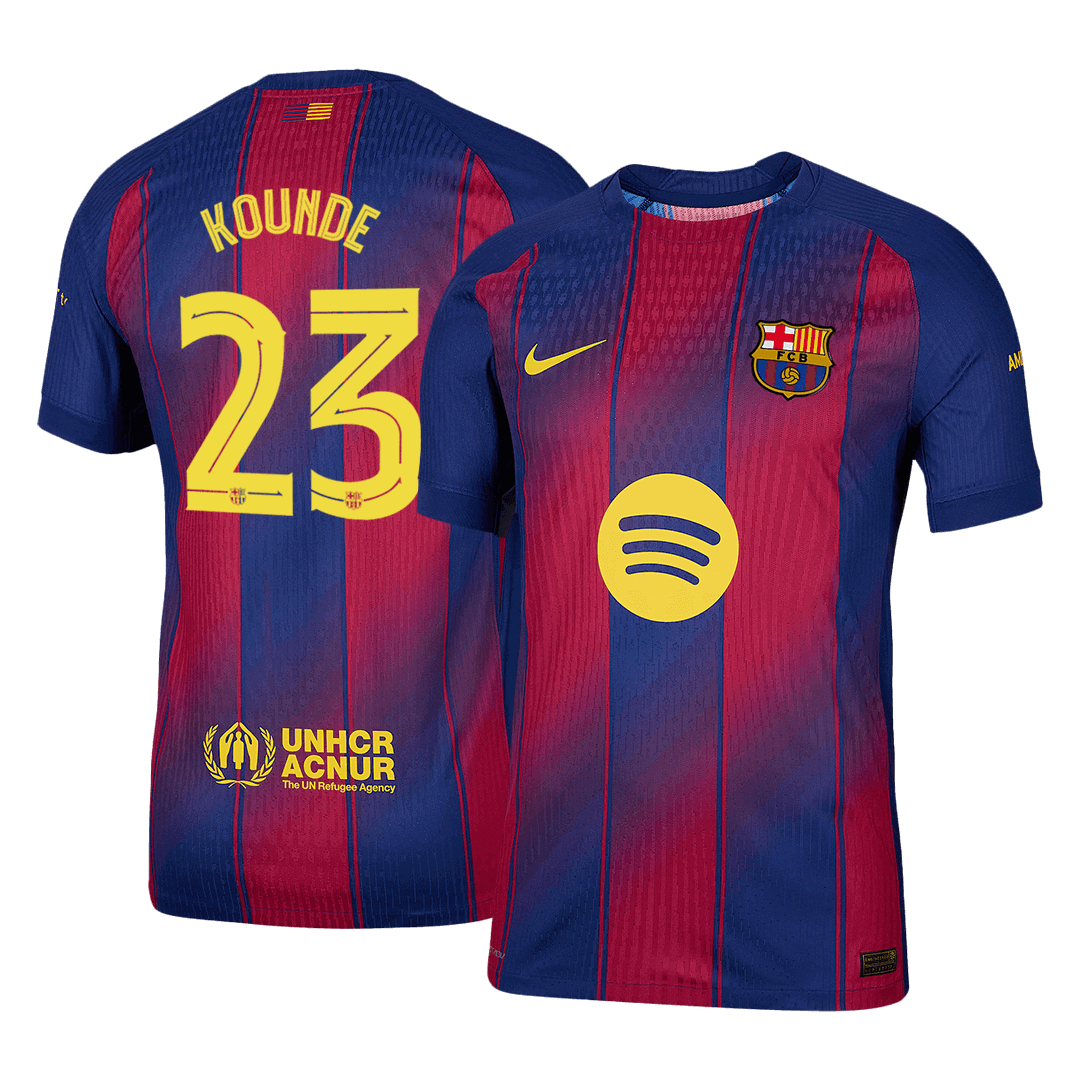 Barcelona KOUNDE #23 Home Soccer Match Jersey 2025/26 UCL - Pro Jersey Shop