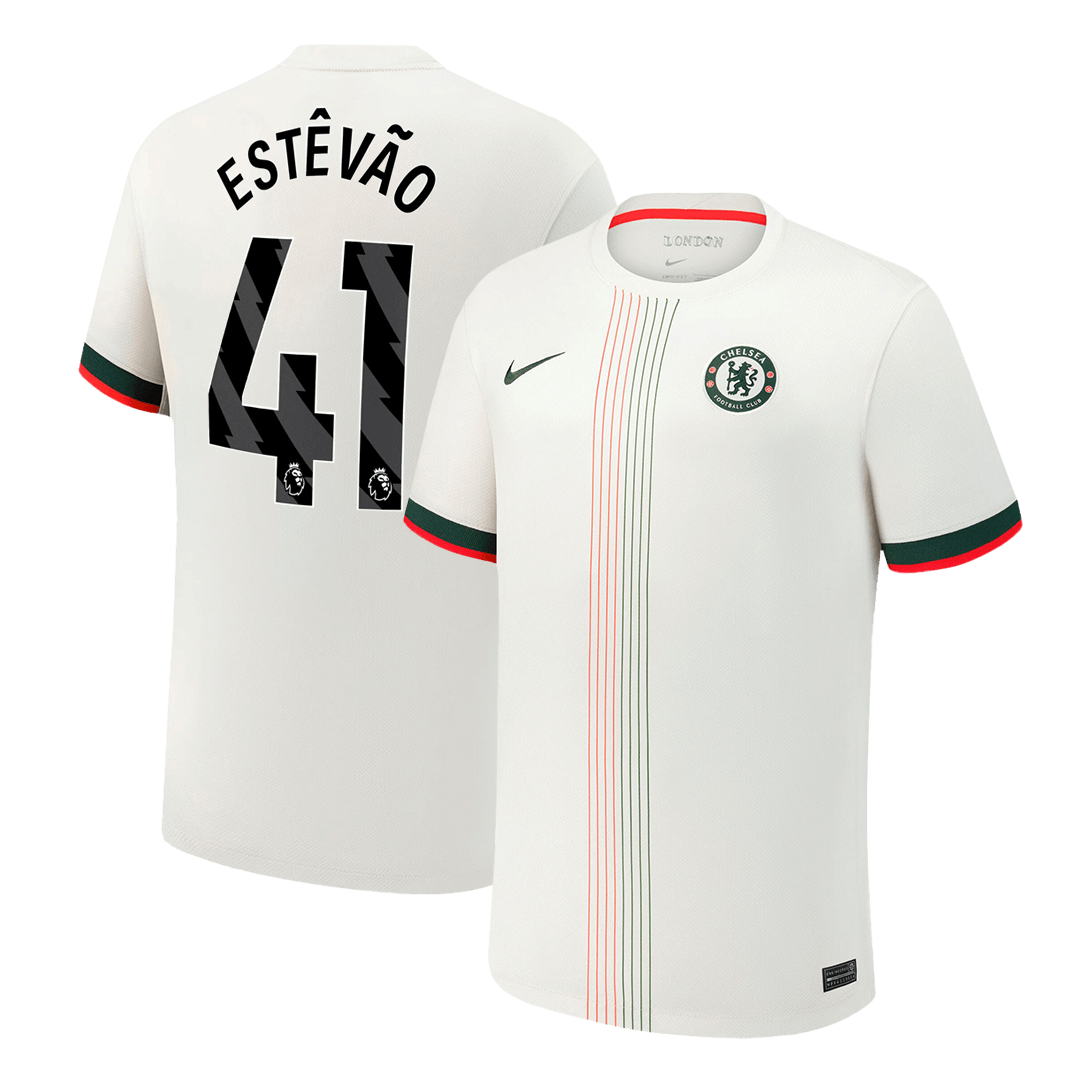 Chelsea ESTÊVÃO #41 Away Soccer Fan Jersey 2025/26 - Pro Jersey Shop