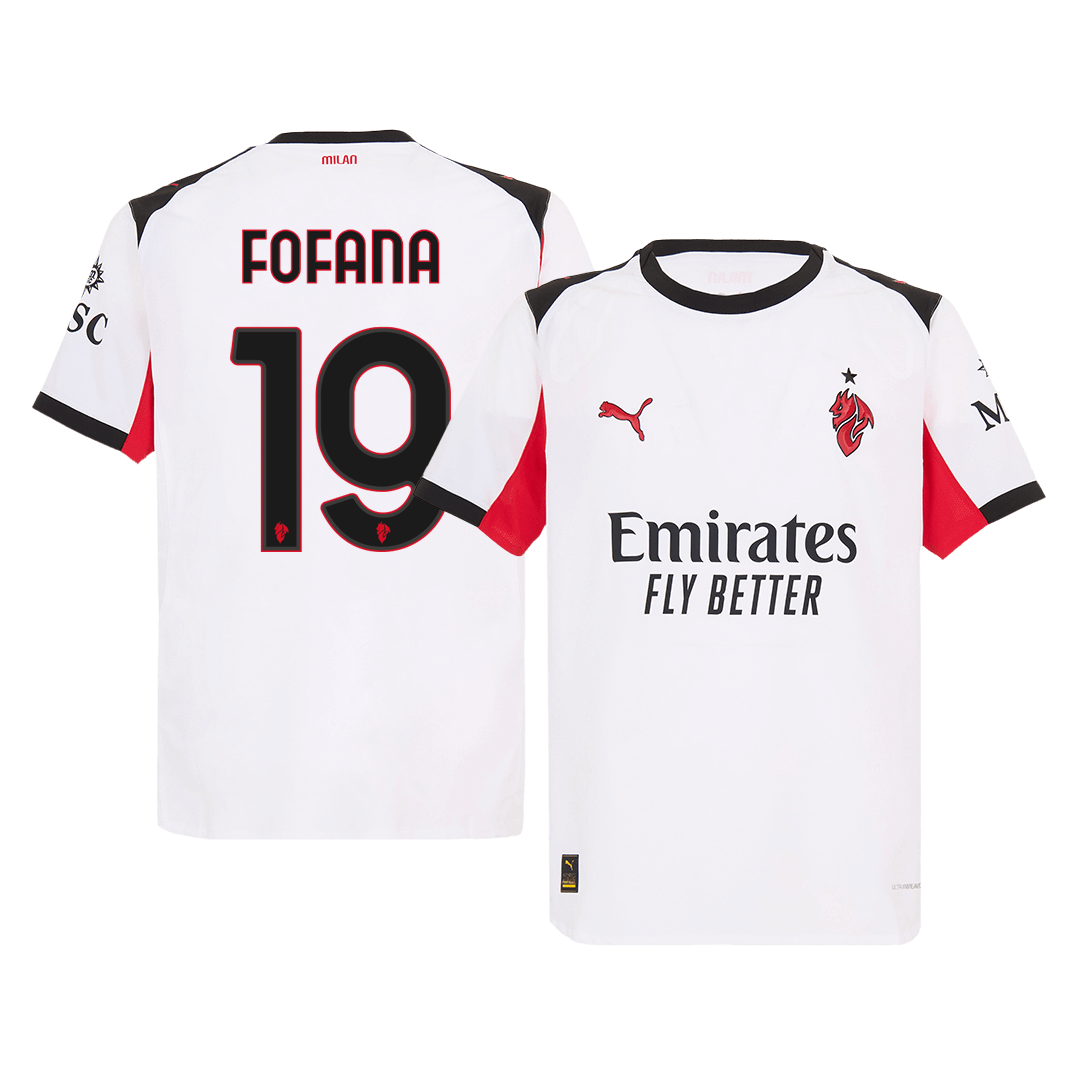 AC Milan FOFANA #19 Away Soccer Match Jersey 2025/26 - Pro Jersey Shop