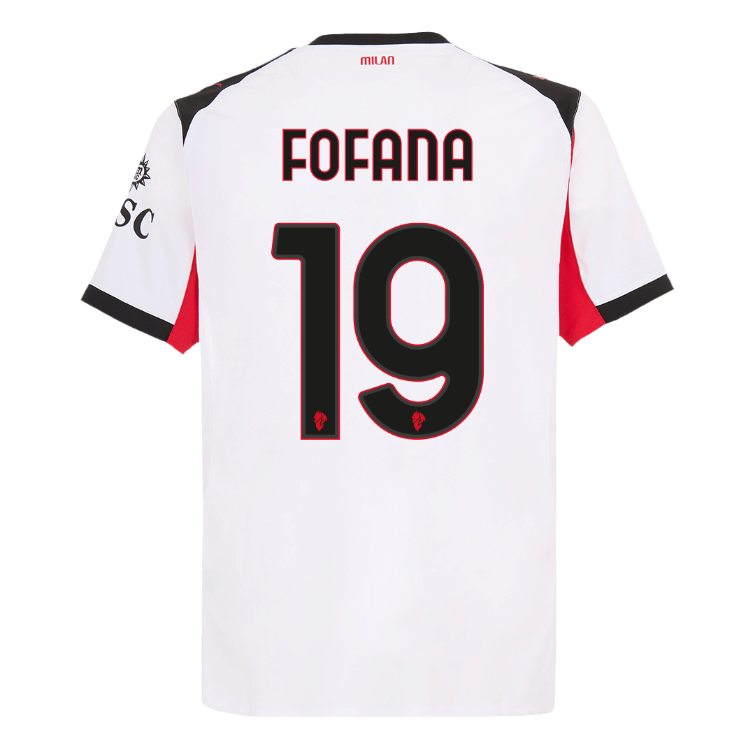 AC Milan FOFANA #19 Away Soccer Match Jersey 2025/26 - Pro Jersey Shop