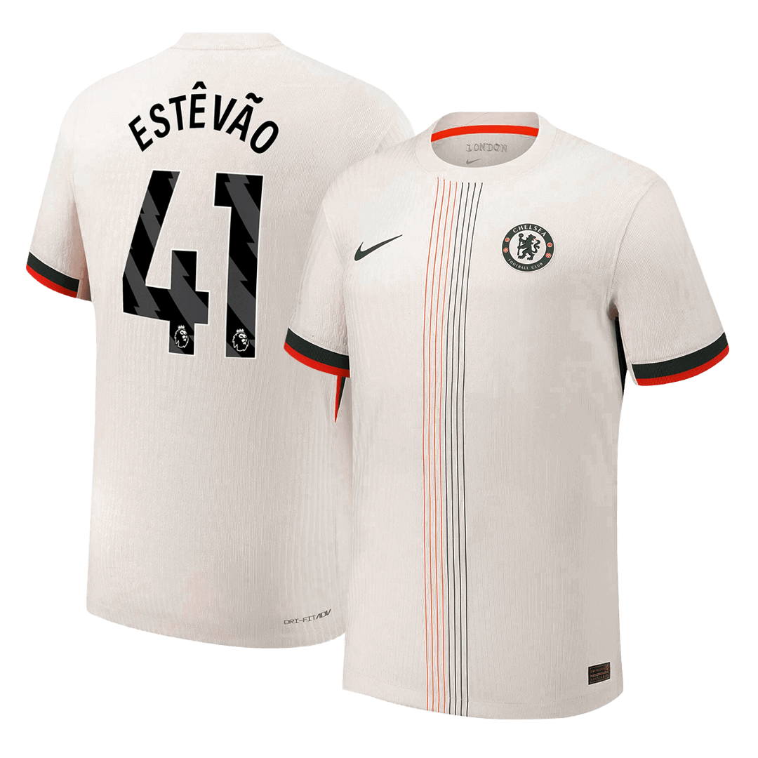 Chelsea ESTÊVÃO #41 Away Soccer Match Jersey 2025/26 - Pro Jersey Shop