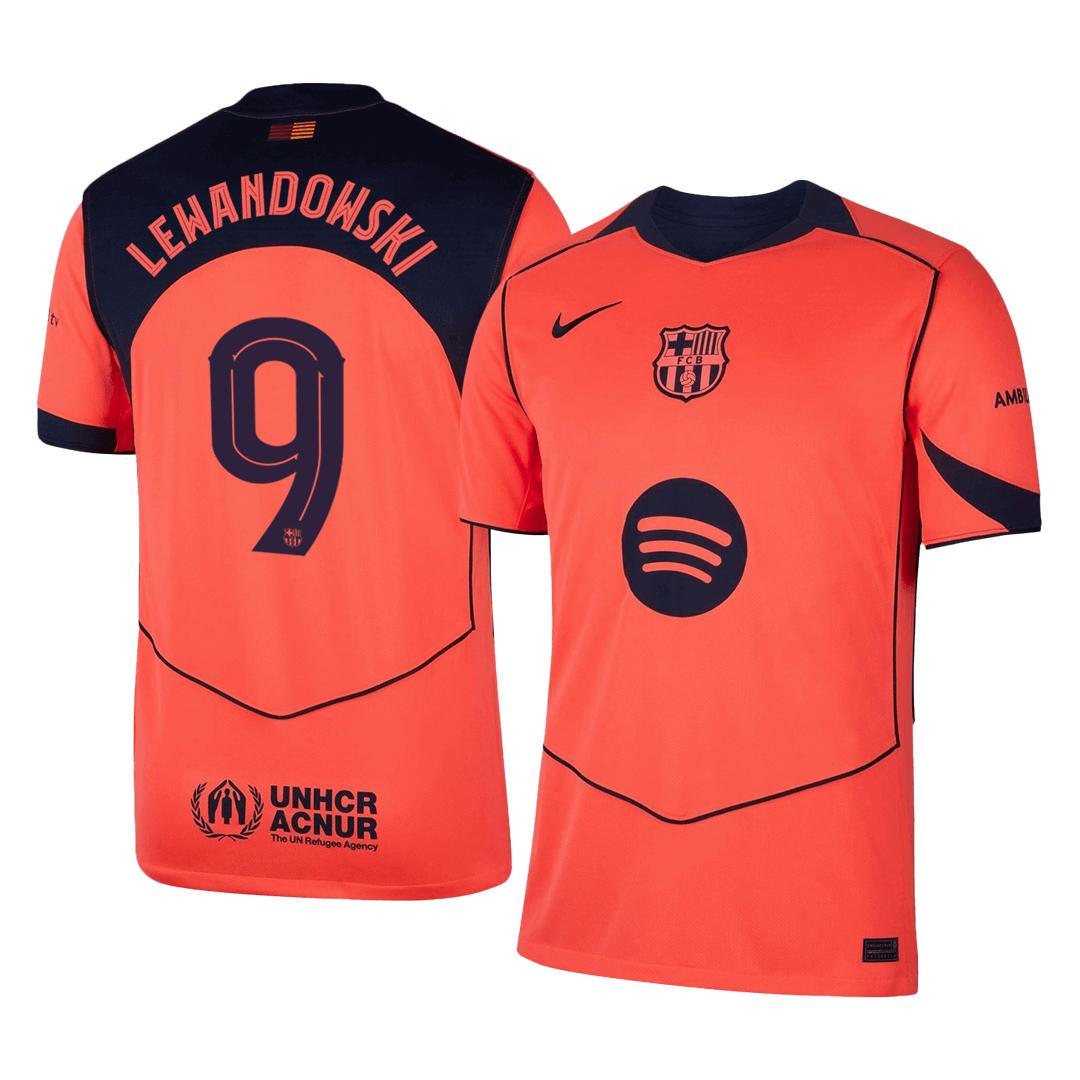 Barcelona LEWANDOWSKI #9 Third Away Soccer Jersey Replica 2025/26 UCL - Pro Jersey Shop